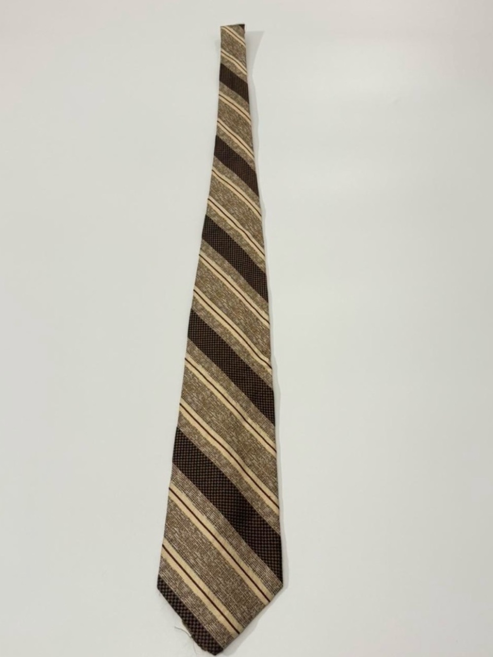 Striped Brown and Tan Men's Tie